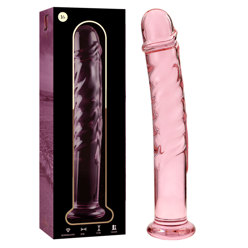 NEBULA SERIES BY IBIZA - MODEL 16 DILDO BOROSILICATE GLASS CLEAR 18.5 CM -O- 3 CM - ToysByMonk