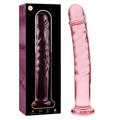 NEBULA SERIES BY IBIZA - MODEL 16 DILDO BOROSILICATE GLASS CLEAR 18.5 CM -O- 3 CM - ToysByMonk