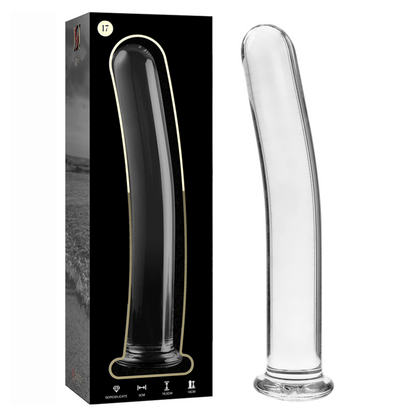 NEBULA SERIES BY IBIZA - MODEL 17 DILDO BOROSILICATE GLASS CLEAR 18.5 CM -O- 3 CM - ToysByMonk