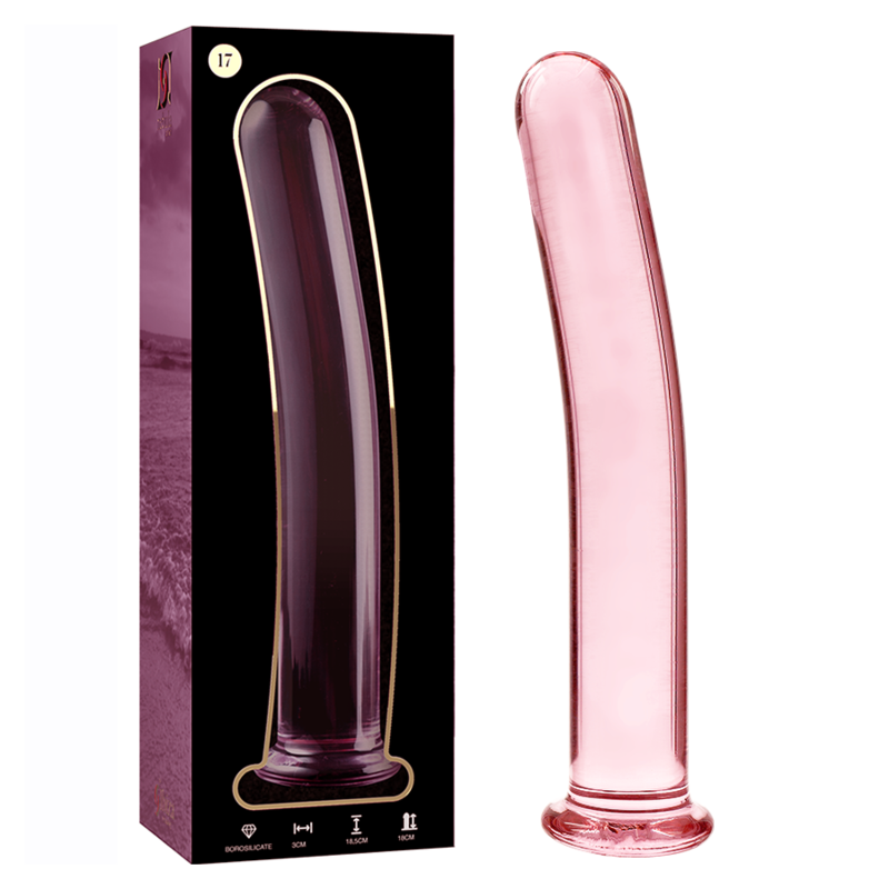 NEBULA SERIES BY IBIZA - MODEL 17 DILDO BOROSILICATE GLASS CLEAR 18.5 CM -O- 3 CM - ToysByMonk