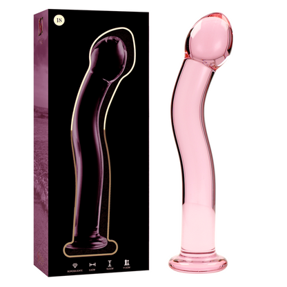 NEBULA SERIES BY IBIZA - MODEL 18 DILDO BOROSILICATE GLASS CLEAR 18.5 CM -O- 3.5 CM - ToysByMonk