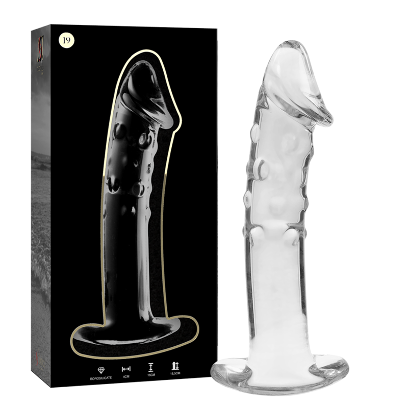 NEBULA SERIES BY IBIZA - MODEL 19 DILDO BOROSILICATE GLASS CLEAR 18.5 CM -O- 4 CM - ToysByMonk