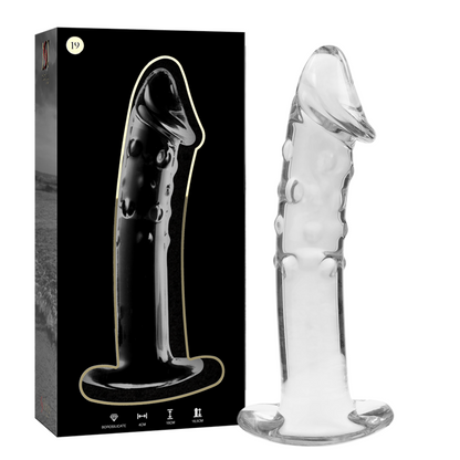 NEBULA SERIES BY IBIZA - MODEL 19 DILDO BOROSILICATE GLASS CLEAR 18.5 CM -O- 4 CM - ToysByMonk