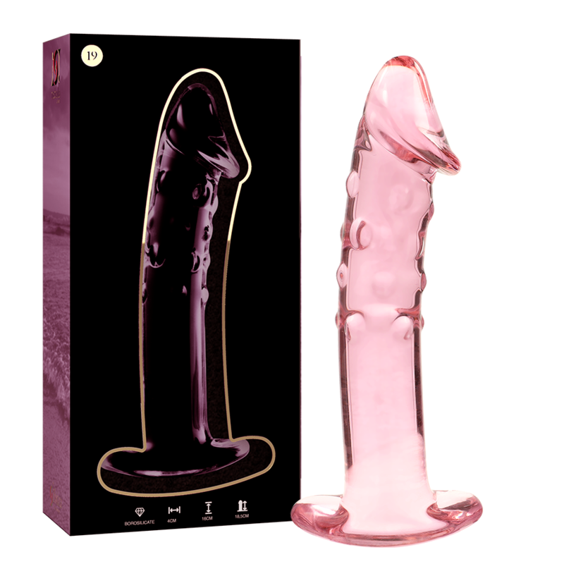 NEBULA SERIES BY IBIZA - MODEL 19 DILDO BOROSILICATE GLASS CLEAR 18.5 CM -O- 4 CM - ToysByMonk