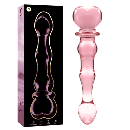 NEBULA SERIES BY IBIZA - MODEL 21 DILDO BOROSILICATE GLASS CLEAR 20.5 CM -O- 3.5 CM - ToysByMonk