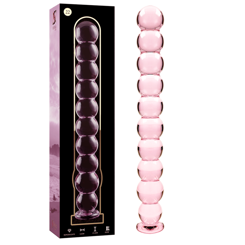 NEBULA SERIES BY IBIZA - MODEL 22 DILDO BOROSILICATE GLASS CLEAR 21.5 CM -O- 2.5 CM - ToysByMonk