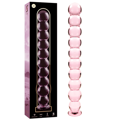 NEBULA SERIES BY IBIZA - MODEL 22 DILDO BOROSILICATE GLASS CLEAR 21.5 CM -O- 2.5 CM - ToysByMonk