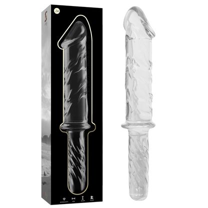 NEBULA SERIES BY IBIZA - MODEL 24 DILDO BOROSILICATE GLASS CLEAR 28.5 CM -O- 5 CM - ToysByMonk
