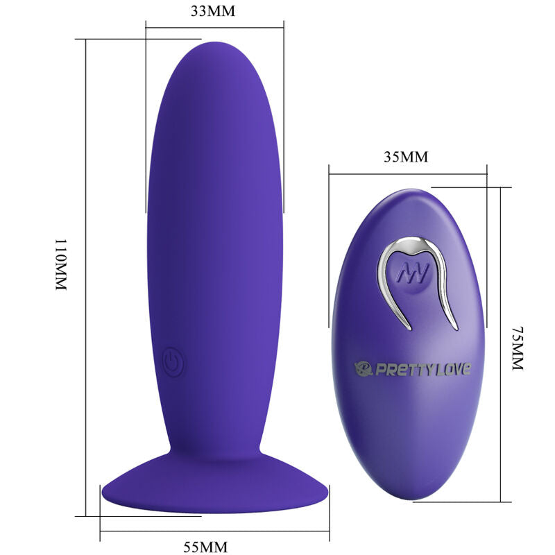 PRETTY LOVE - YOUTH PLUG ANAL VIBRATOR REMOTE CONTROL VIOLET - ToysByMonk