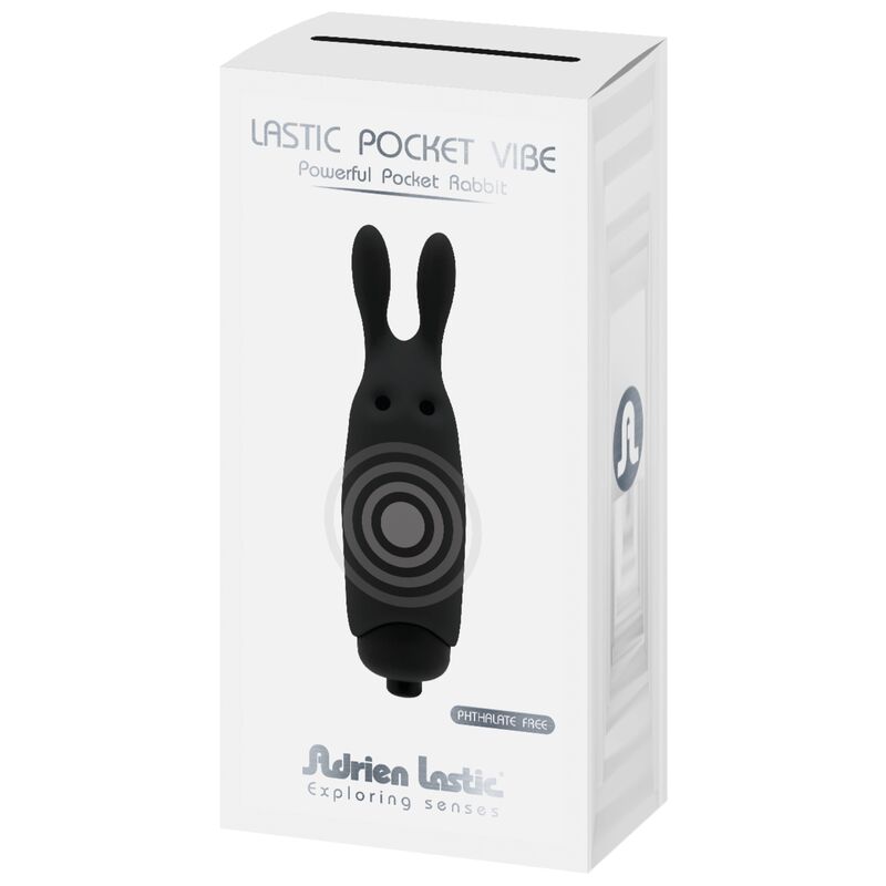 ADRIEN LASTIC - LASTIC POCKET BLACK RABBIT VIBRATOR ADRIEN LASTIC