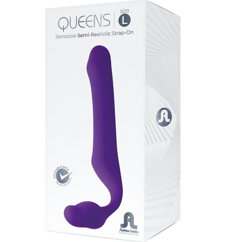ADRIEN LASTIC - QUEENS STRAP-ON FLEXIBLE VIOLET SIZE L - ToysByMonk