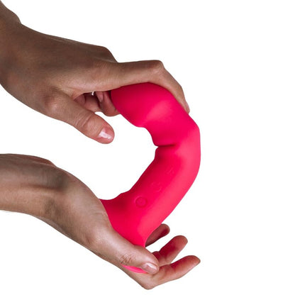ADRIEN LASTIC - HITSENS VIBE 2 SILICONE DILDO PINK - ToysByMonk