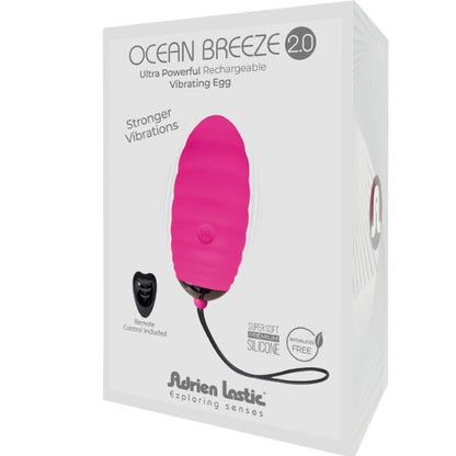 ADRIEN LASTIC - OCEAN BREEZE 2.0 RECHARGEABLE VIBRATING EGG REMOTE CONTROL PINK - ToysByMonk