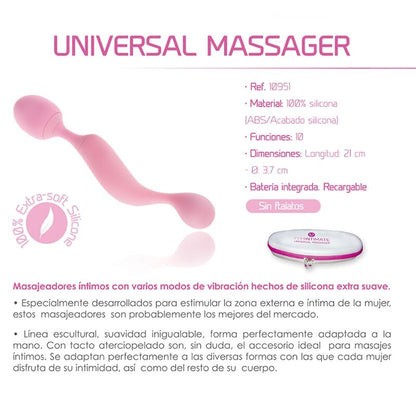 FEMINTIMATE - UNIVERSAL MASSAGER SILICONE VIBRATOR PINK - ToysByMonk