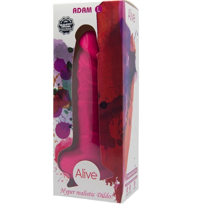ALIVE - ADAM L REALISTIC PENIS FUCHSIA 19 CM - ToysByMonk