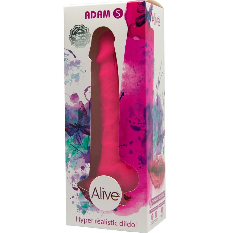 ALIVE - ADAM S REALISTIC PENIS FUCHSIA 17.75 CM - ToysByMonk