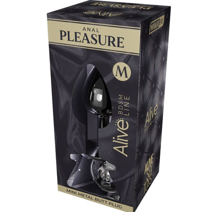 ALIVE - ANAL PLEASURE MINI PLUG METAL BLACK SIZE M - ToysByMonk