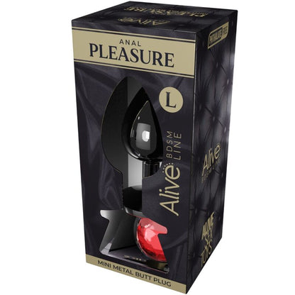 ALIVE - ANAL PLEASURE MINI PLUG METAL RED SIZE L - ToysByMonk