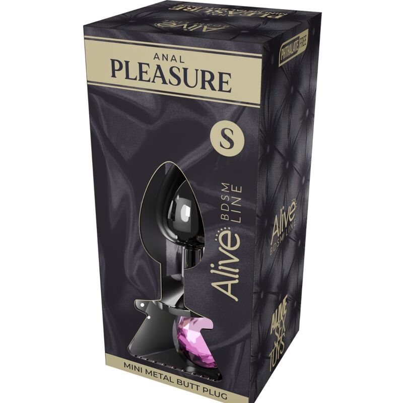 ALIVE - ANAL PLEASURE MINI PLUG METAL PINK SIZE S - ToysByMonk
