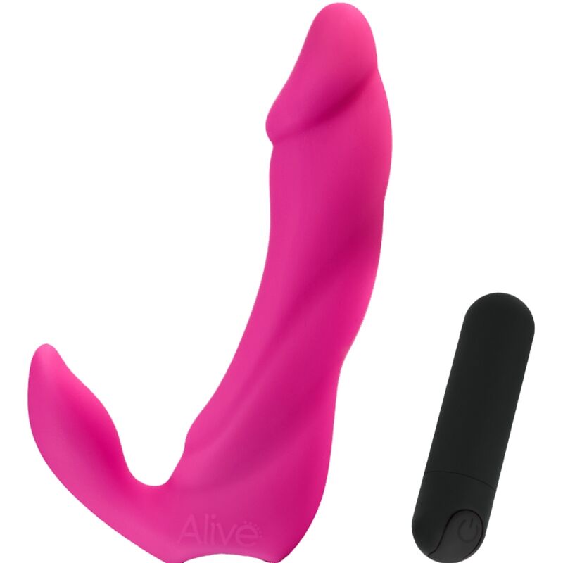 ALIVE - BIFUN PRO VIBRATOR DILDO PINK 14.9 CM - ToysByMonk
