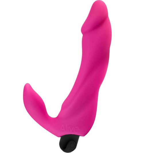 ALIVE - BIFUN PRO VIBRATOR DILDO PINK 14.9 CM - ToysByMonk