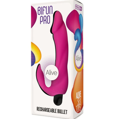ALIVE - BIFUN PRO VIBRATOR DILDO PINK 14.9 CM - ToysByMonk