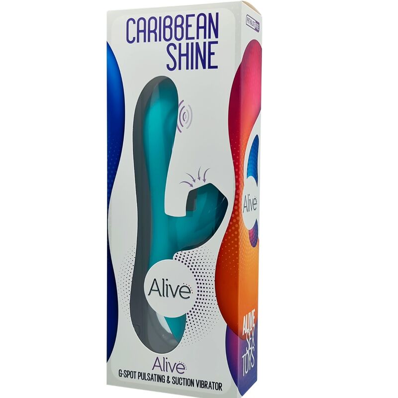 ALIVE - CARIBBEAN SHINE VIBRATOR & SUCKER BLUE - ToysByMonk