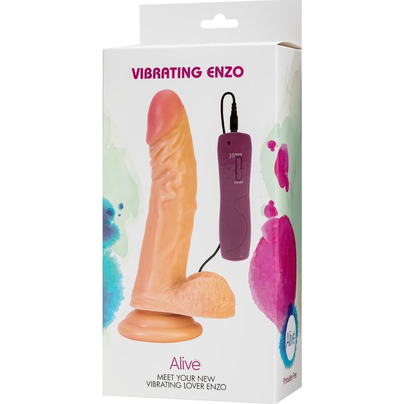 ALIVE - ENZO REALISTIC PENIS VIBRATOR 21 CM - ToysByMonk