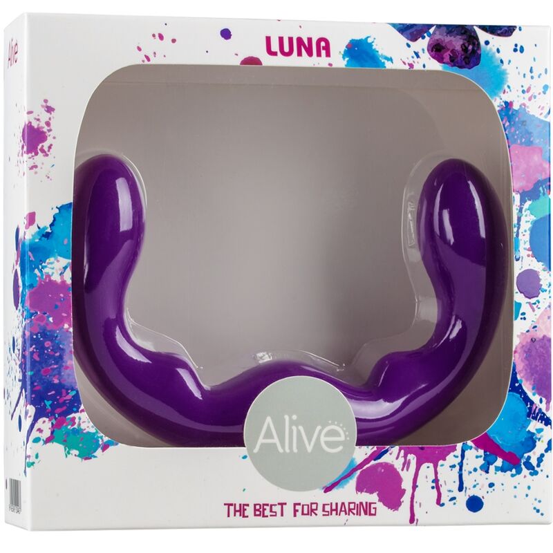 ALIVE - LUNA DILDO DOUBLE PENETRATION VIOLET SILICONE 25 CM - ToysByMonk