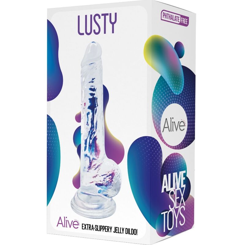 ALIVE - LUSTY REALISTIC PENIS TRANSPARENT 18 CM - ToysByMonk