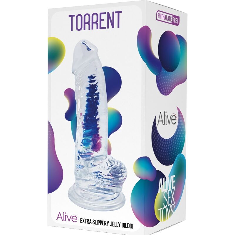 ALIVE - TORRENT REALISTIC PENIS TRANSPARENT 20.6 CM ALIVE