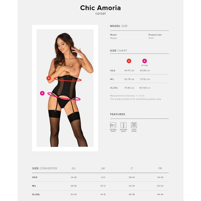 OBSESSIVE - CHIC AMORIA CORSET & TANGA XS/S - ToysByMonk