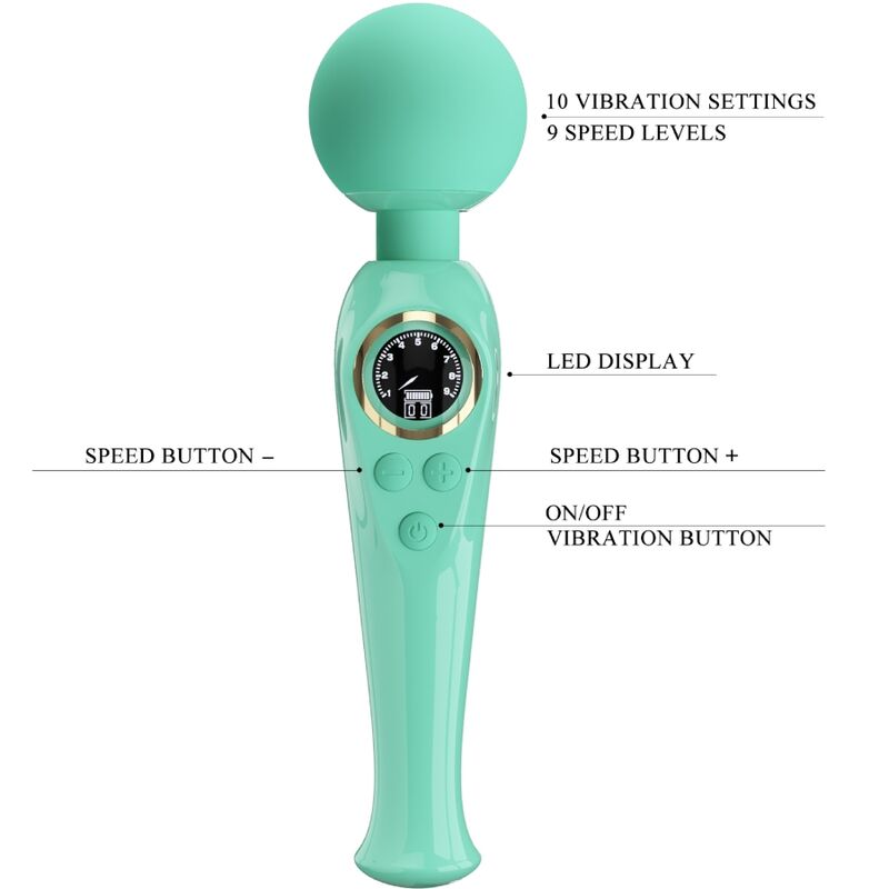 PRETTY LOVE - SKYLER GREEN WAND VIBRATOR PRETTY LOVE LED
