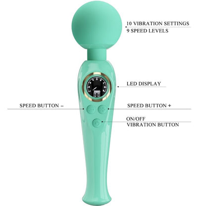 PRETTY LOVE - SKYLER GREEN WAND VIBRATOR PRETTY LOVE LED