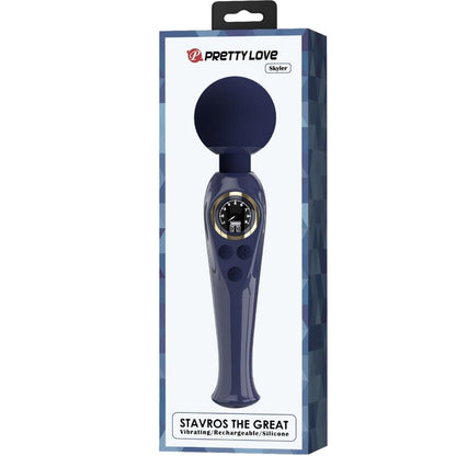 PRETTY LOVE - SKYLER VIBRATOR WAND BLUE PRETTY LOVE LED
