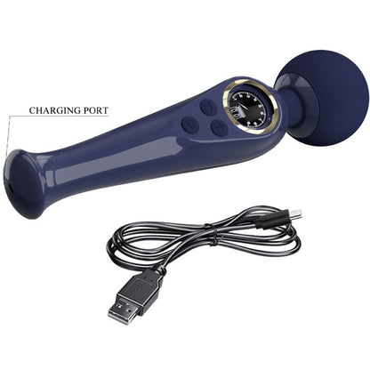 PRETTY LOVE - SKYLER VIBRATOR WAND BLUE PRETTY LOVE LED