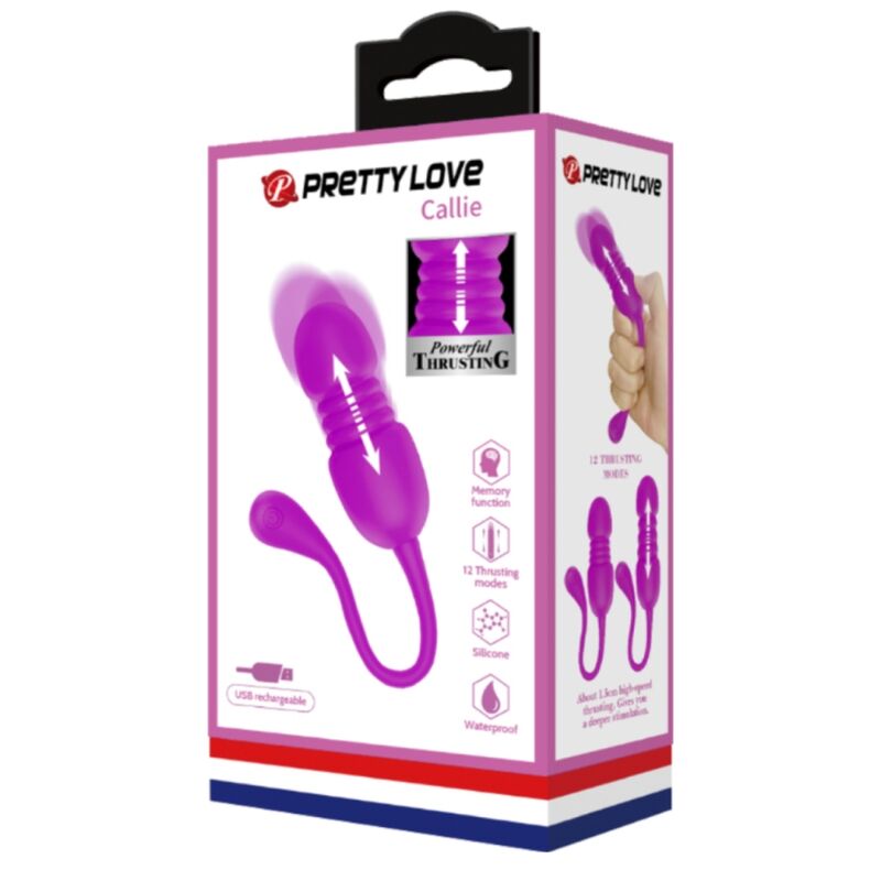 PRETTY LOVE - CALLIE PURPLE RECHARGEABLE VIBRATING EGG - ToysByMonk
