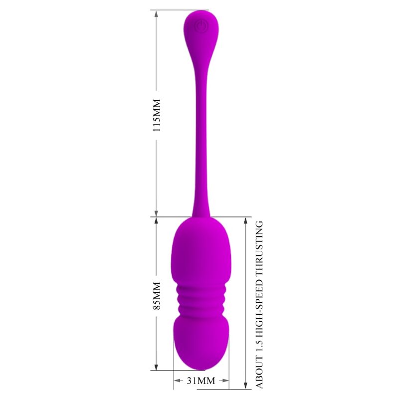 PRETTY LOVE - CALLIE PURPLE RECHARGEABLE VIBRATING EGG - ToysByMonk