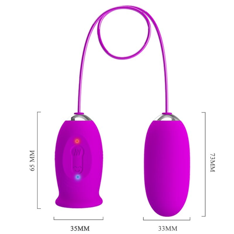 PRETTY LOVE - DAISY DUAL EGG RECHARGEABLE VIBRATOR PURPLE - ToysByMonk
