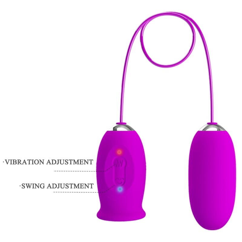 PRETTY LOVE - DAISY DUAL EGG RECHARGEABLE VIBRATOR PURPLE - ToysByMonk