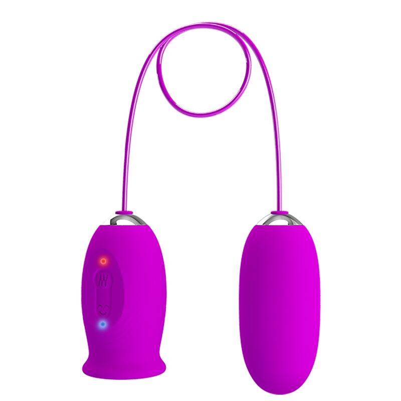 PRETTY LOVE - DAISY DUAL EGG RECHARGEABLE VIBRATOR PURPLE - ToysByMonk