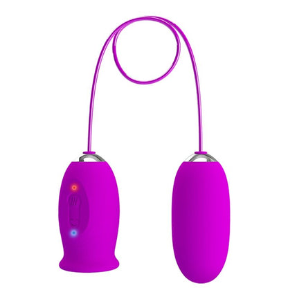 PRETTY LOVE - DAISY DUAL EGG RECHARGEABLE VIBRATOR PURPLE - ToysByMonk