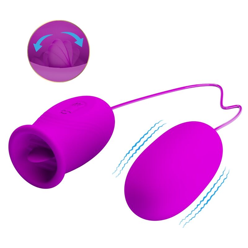PRETTY LOVE - DAISY DUAL EGG RECHARGEABLE VIBRATOR PURPLE PRETTY LOVE FLIRTATION