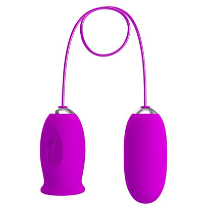 PRETTY LOVE - DAISY DUAL EGG RECHARGEABLE VIBRATOR PURPLE - ToysByMonk