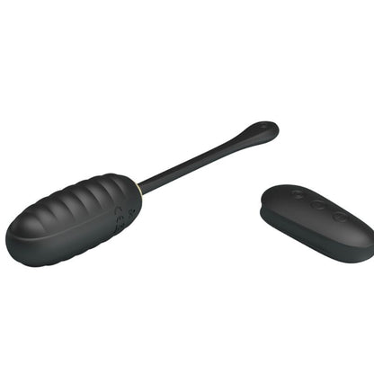 PRETTY LOVE - DOREEN LUXURY RECHARGEABLE VIBRATING EGG BLACK - ToysByMonk