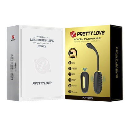 PRETTY LOVE - DOREEN LUXURY RECHARGEABLE VIBRATING EGG BLACK - ToysByMonk