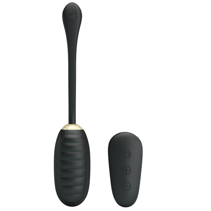 PRETTY LOVE - DOREEN LUXURY RECHARGEABLE VIBRATING EGG BLACK - ToysByMonk