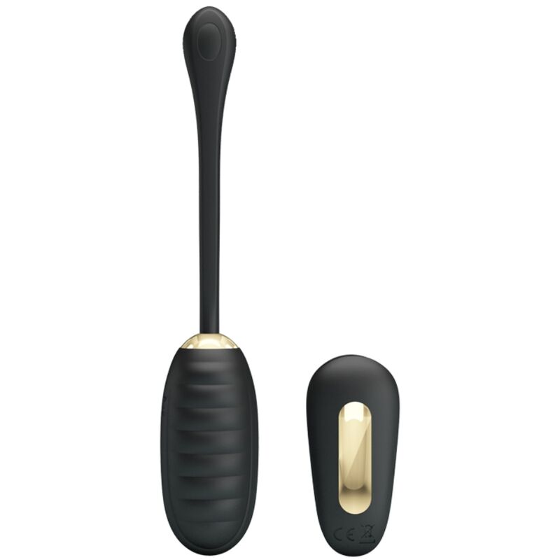 PRETTY LOVE - DOREEN LUXURY RECHARGEABLE VIBRATING EGG BLACK - ToysByMonk