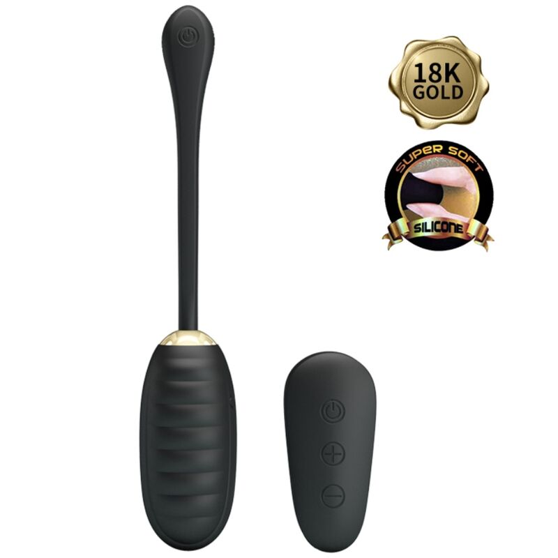 PRETTY LOVE - DOREEN LUXURY RECHARGEABLE VIBRATING EGG BLACK - ToysByMonk