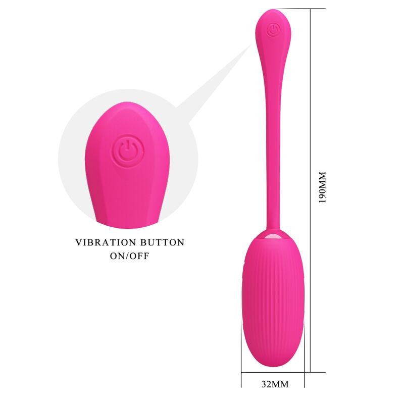 PRETTY LOVE - DOREEN RECHARGEABLE VIBRATING EGG MAGENTA - ToysByMonk